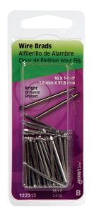 16 Ga. x 1-1/4 in. L Bright Steel Brad Nails 1 pk 2 oz.