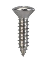 No. 14 in. x 1 in. L Phillips Oval Head Stainless Steel