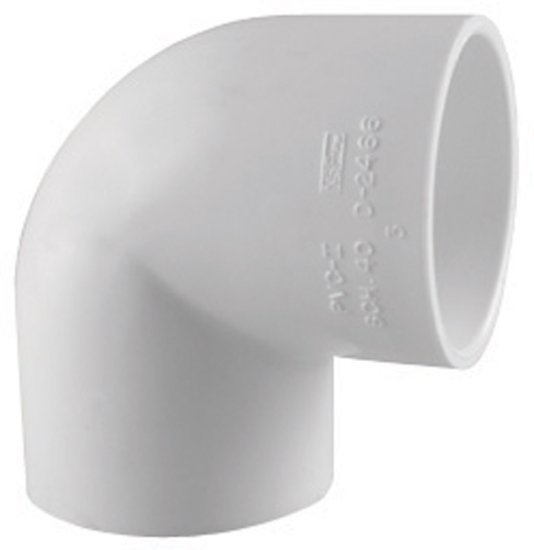 Schedule 40 2 in. Slip x 2 in. Dia. Slip PVC Elbo