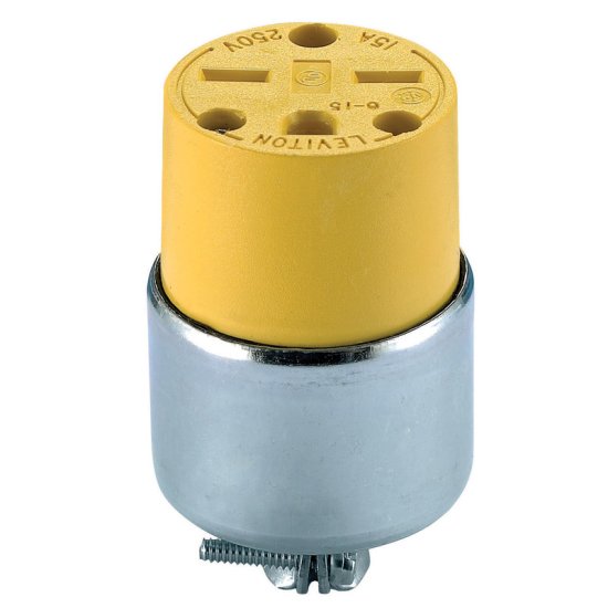 Commercial Armored Ground/Straight Blade Connector 6-15R