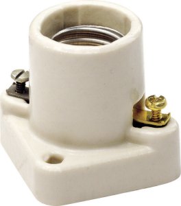 Porcelain Incandescent Medium Base Poney Cleat Socket 1