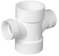 Schedule 40 4 in. Hub x 4 in. Dia. Hub PVC Sanita