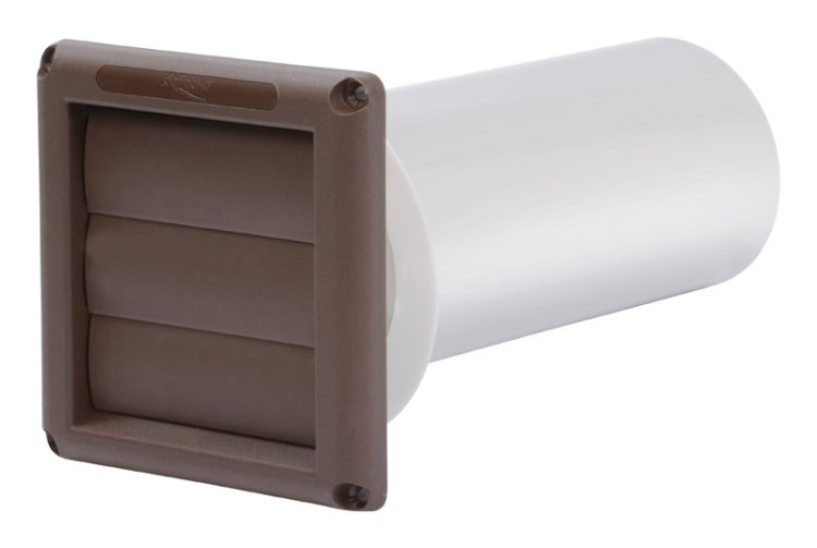 (image for) 6 in. L X 4 in. D Brown Plastic Vent Dryer Hood