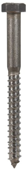 3/8 in. x 4 in. L Hex Stainless Steel Lag Screw 25 pk