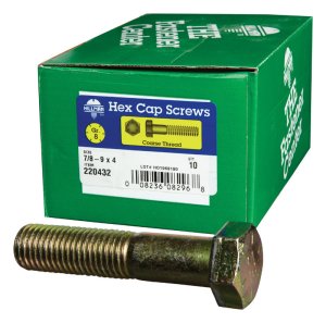 7/8-9 in. Dia. x 4 in. L Heat Treated Steel Hex Head Cap