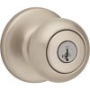 Satin Nickel Keyed Entry Knob Cove Smartkey