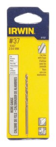 #37 x 2-1/2 in. L High Speed Steel Wire Gauge Bit 1 pc.