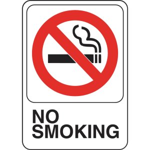 Hillman No Smoking Sign 5 in. H X 7 in. W