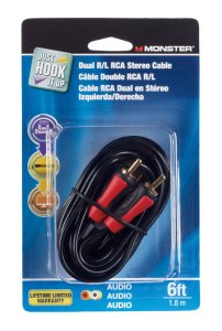 Monster Just Hook It Up 6 ft. L Dual R/L RCA Stereo Cable