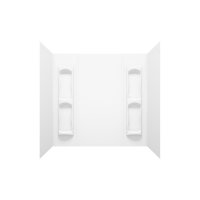 59 in. H X 31-3/4 in. W X 60-1/2 in. L White Tub Surround