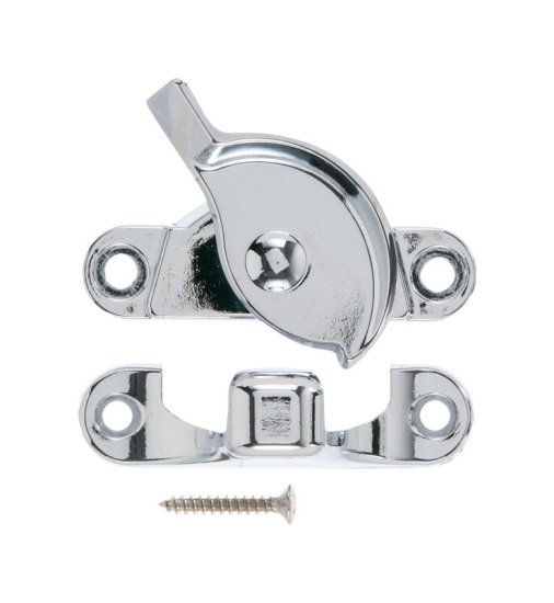 Chrome Silver Chrome Sash Lock 1 pk