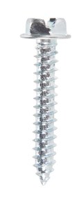 No. 8 x 1 in. L Slotted Hex Washer Head Zinc-Plated Stee