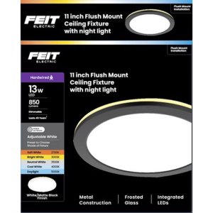 (image for) 11 in. L Matte Black Black Ceiling Fixture