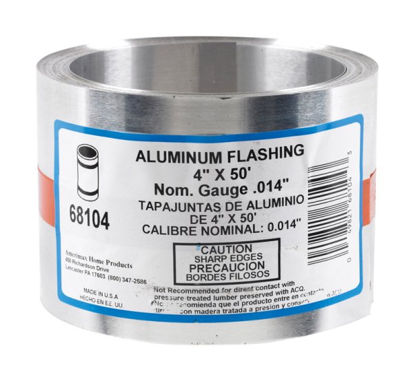 4 in. W x 50 ft. L Aluminum Flashing Silver