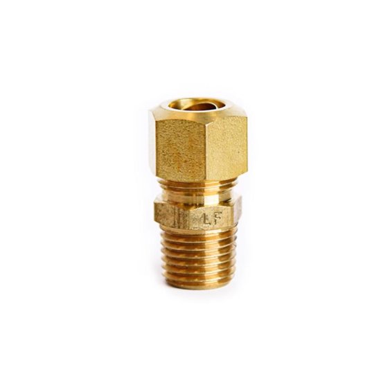(image for)  3/8 in. Compression X 1/4 in. D Male Brass Connector