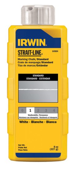 Strait-Line 8 oz. Temporary Marking Chalk White