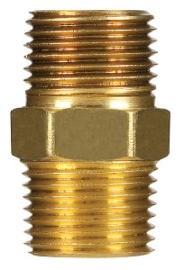 1/8 in. MPT Yellow Brass Hex Nipple