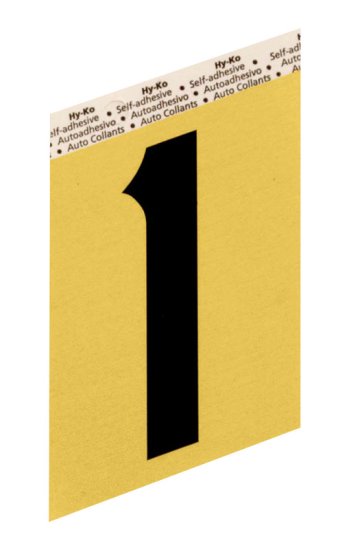 3-1/2 in. Black Aluminum Self-Adhesive Number 1 1 pc.