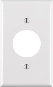 White 1 gang Thermoset Plastic Outlet Wall Plate 1 pk