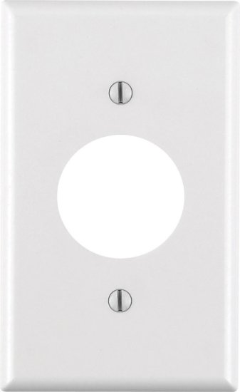 White 1 gang Thermoset Plastic Outlet Wall Plate 1 pk