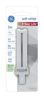 GE Energy Smart 5 watts T4 4.25 in. L CFL Bulb Soft White Applia