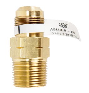 15/16 in. Flare x 3/4 in. Dia. Male Brass Gas Adapter