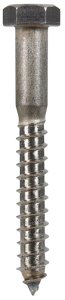 3/8 in. x 3 in. L Hex Stainless Steel Lag Screw 25 pk