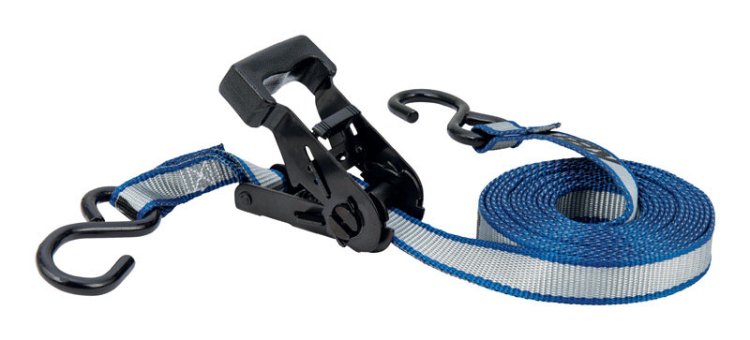 1 in. W x 14 ft. L Gray Tie Down Strap 500 lb. 1 pk