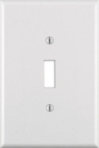 White 1 gang Thermoset Plastic Toggle Wall Plate 1 pk Jumbo