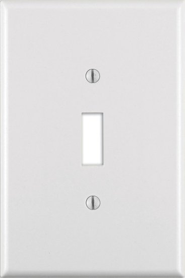 White 1 gang Thermoset Plastic Toggle Wall Plate 1 pk Jumbo