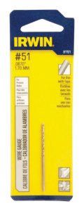 #51 x 2 in. L High Speed Steel Wire Gauge Bit 1 pc.