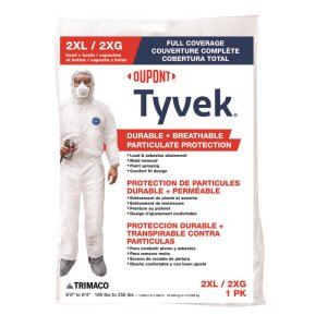 Tyvek Coverall with Hood and Boots White XXL 1 pk