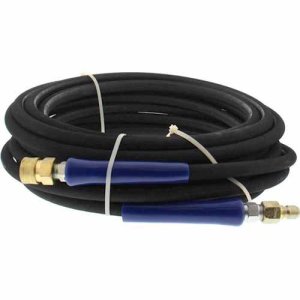 50 Foot 4200PSI Black Pressure Washer Hose QC Installed