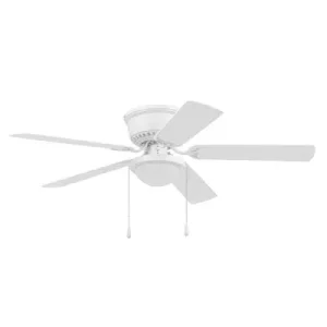 (image for) 52" Hugger Ceiling Fan, White Leighton