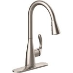 Single-Handle Pull-Down Sprayer Kitchen Faucet Brushed Nickel