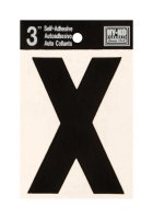 3 in. Black Vinyl Self-Adhesive Letter X 1 pc.