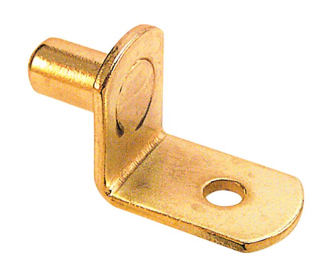 Gold Steel Shelf Support Peg 1/4 inch Ga. 1.00 in. L