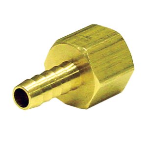 Brass 3/8 in. Dia. x 1/2 in. Dia. Adapter Yellow 1 pk