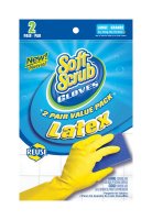 Latex Cleaning Gloves L Yellow 2 pair