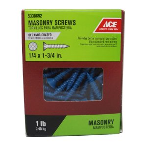 1/4 in. x 1-3/4 in. L Phillips Flat Head Masonry Screws 1 lb