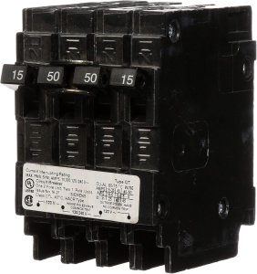 (image for) 15/50 Amps Plug In 4-Pole Breaker