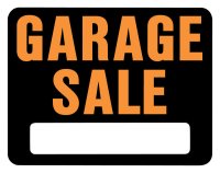 Hy-Glo English Black Garage Sale Sign 14.5 in. H x 18.5 in