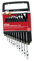 Multiple x 5.03 in. L SAE Wrench Set 10 pc.