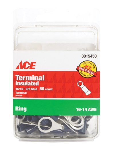 Ring Terminal Blue 50 pk