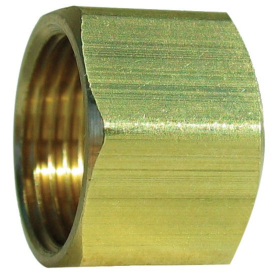 1/4 in. Compression x 1/4 in. Dia. Compression Brass Nut