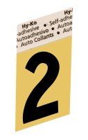 1-1/2 in. Black Aluminum Self-Adhesive Number 2 1 pc.