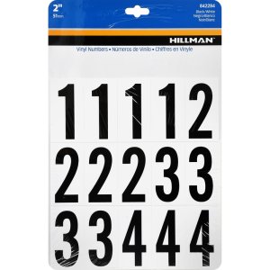 Hillman 2 in. Black Vinyl Self-Adhesive Number Set 0-9 35 pc