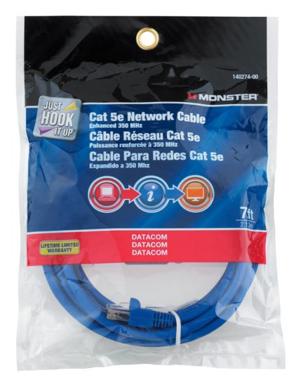 Monster Just Hook It Up 7 ft. L Category 5E Networking Cable