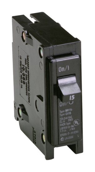 15 amps Plug In Single Pole Circuit Breaker Eaton Cutler-Hammer