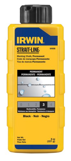 Strait-Line 8 oz. Permanent Marking Chalk Black